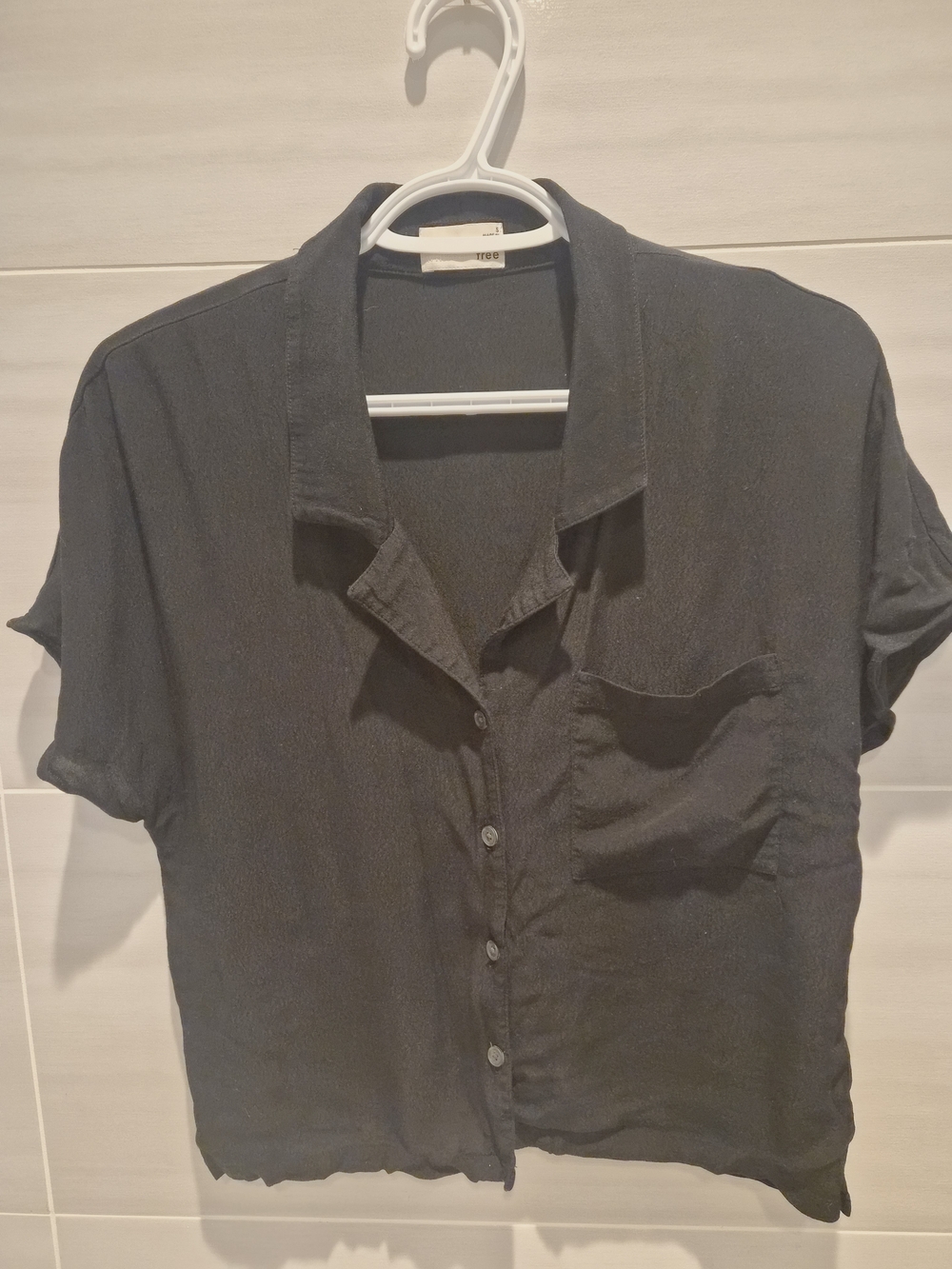 Wilfred Black Short-Sleeve Button-Down Shirt